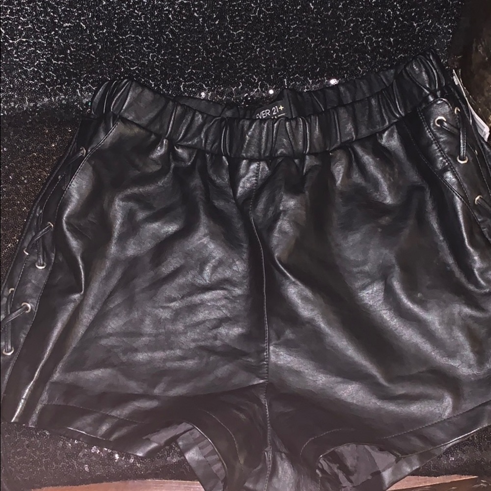 Forever 21 PlusFaux leather Plus size shorts